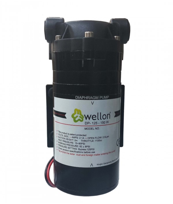 Wellon 150 GPD RO Booster Pump + Wellon SMPS 24V 1.5A + High Pressure Switch for All Types of Water Purifier